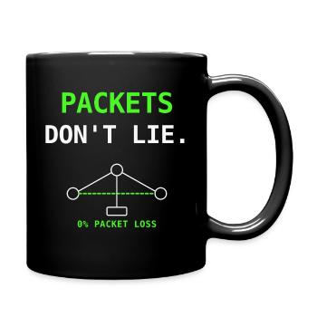 Cadeau humoristique Packets Don’t Lie Network IT - Mug uni - noir - Droite