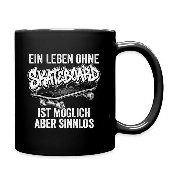 Skateboarding Skateboard - Tasse einfarbig - Schwarz - Rechts