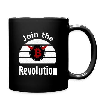Bitcoin Revolution: Join the Movement - Tasse einfarbig - Schwarz - Rechts