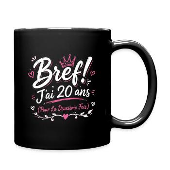 Femme cadeau d'anniversaire 40 ans - Mug uni - noir - Droite