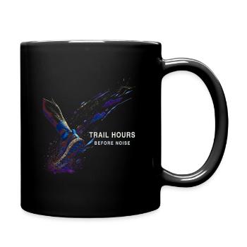 Stunden Trail vor Lärm - Tasse einfarbig - Schwarz - Rechts