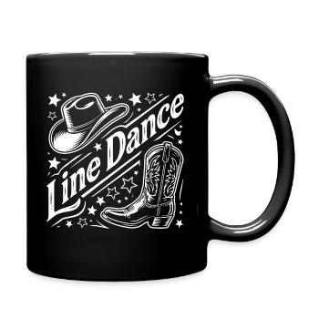 Line Dance Western Grafik - Tasse einfarbig - Schwarz - Rechts