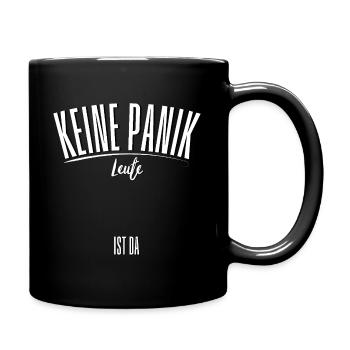 Keine Panik Name ist da personalisierbar Geschenk! - Tasse einfarbig - Schwarz - Rechts