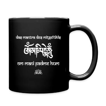 Om Mani Padme Hum - Tasse einfarbig - Schwarz - Rechts