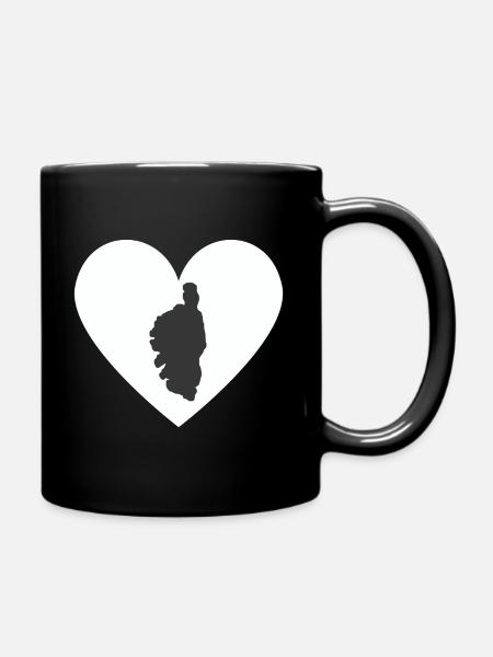 Corsica heart - Full Colour Mug - black