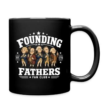 Fanclub der Gründerväter Lustige Gründerväter - Tasse einfarbig - Schwarz - Rechts