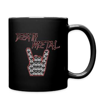 Death Metal Skull Hand Pommesgabel  - Tasse einfarbig - Schwarz - Rechts