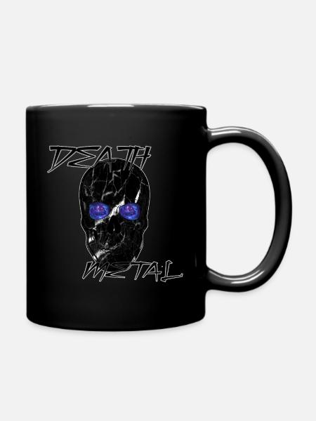 Galaxie Death Metal Totenkopf  - Tasse einfarbig - Schwarz