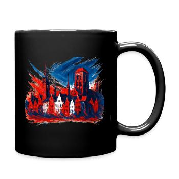Gdańsk Danzig Design: Wappen Kunst Patriotisch - Tasse einfarbig - Schwarz - Rechts