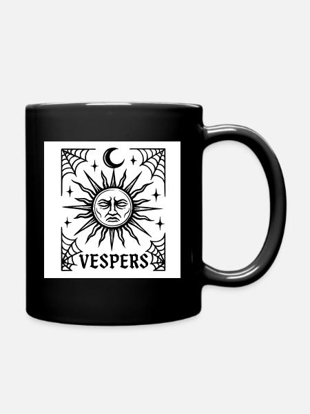 Tarot der Dämmerung – Gotische okkulte Linienkunst - Tasse einfarbig - Schwarz