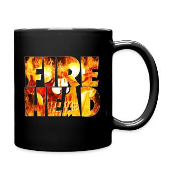 Feuerkopf lettering made of flames - Full Colour Mug - black - Right