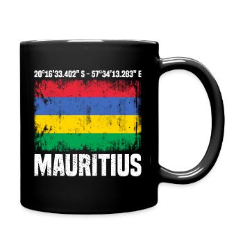 Coordonnées de Maurice - Mug uni - noir - Droite