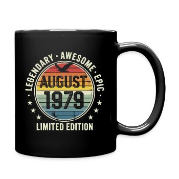 Legendäres Retro-Vintage-Jubiläum im August 1979 - Tasse einfarbig - Schwarz - Rechts