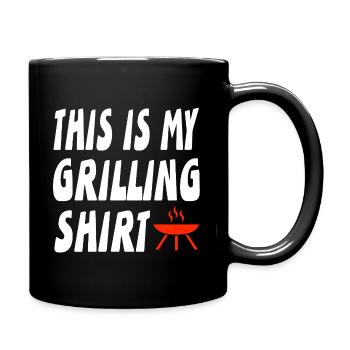 Grillen - Tasse einfarbig - Schwarz - Rechts