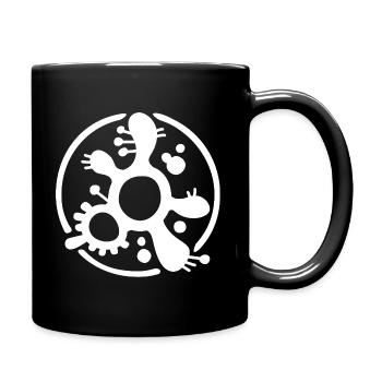 Logo Fragment Protozoaire (blanc) - Mug uni - noir - Droite