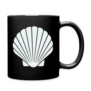 Geometric Shell Art - Full Colour Mug - black - Right