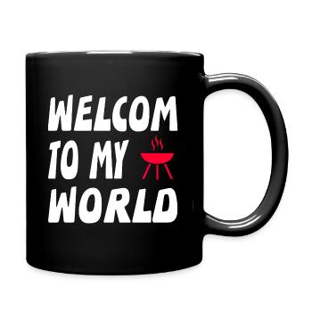 Grillen - Tasse einfarbig - Schwarz - Rechts