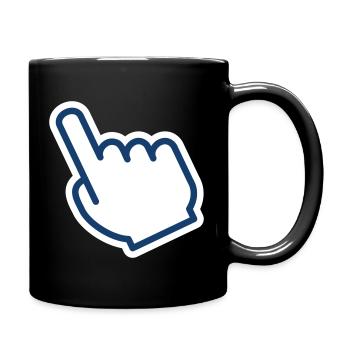 Fingerklick-Symbol für digitale Schnittstelle D - Tasse einfarbig - Schwarz - Rechts