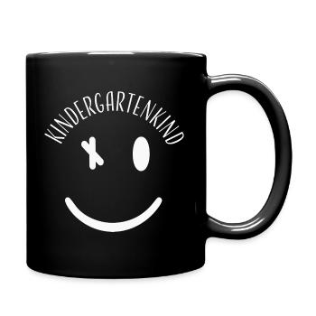 Kindergartenkind – Minimalistisches Kinderdesign - Tasse einfarbig - Schwarz - Rechts