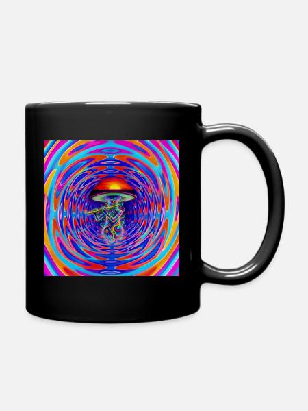 70s_Goa_Mushroom_ - Tasse einfarbig - Schwarz