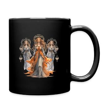 Die Drei Moiren – Griechische Mythologie - Tasse einfarbig - Schwarz - Rechts