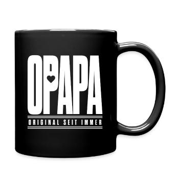Opapa Original Seit Immer – Opa Familien Spruch - Tasse einfarbig - Schwarz - Rechts