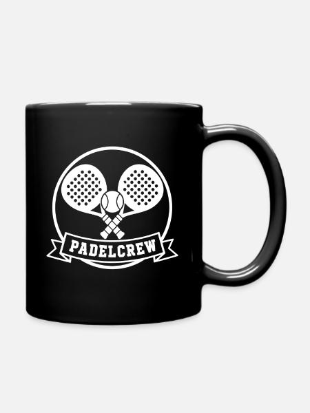 Équipage de padel – Vecteur d’emblème de raquette de tennis de padel - Mug uni - noir