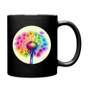 Rainbow Dandelion - Full Colour Mug - black - Right