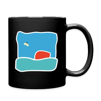 Moucheron en vol – insecte volant - Mug uni - noir - Droite