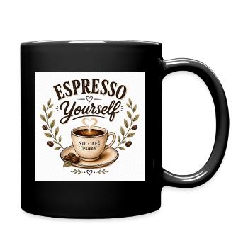 Espresso Vous-même Café nil café Vintage - Mug uni - noir - Droite