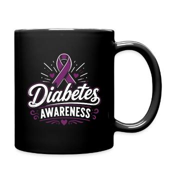 diabetes awareness - Full Colour Mug - black - Right