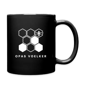 Opas Völker – Imker Honigbienen Waben Design - Tasse einfarbig - Schwarz - Rechts