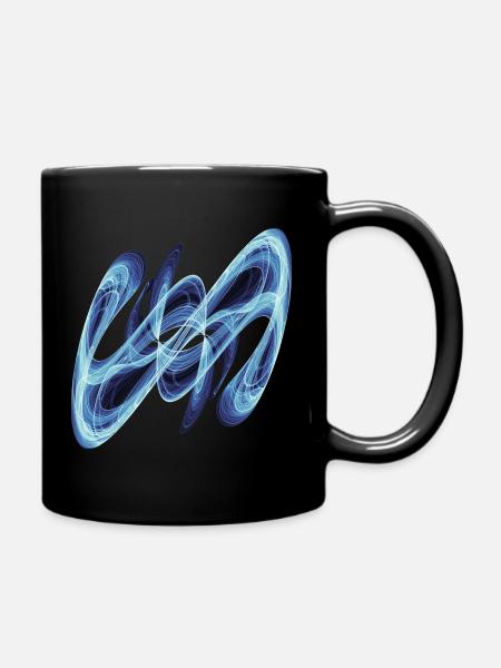Blaues Leuchten - Tasse einfarbig - Schwarz