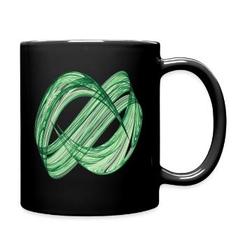 Emerald River – Math Art - Full Colour Mug - black - Right