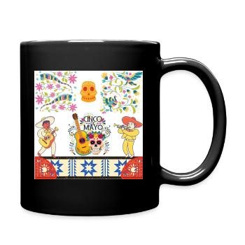 Cinco Mayo Día Muertos Fiesta - Tasse einfarbig - Schwarz - Rechts