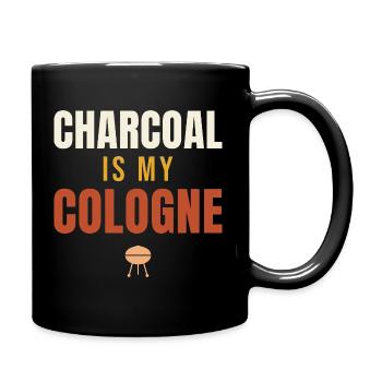 Charcoal Is My Cologne BBQ - Full Colour Mug - black - Right
