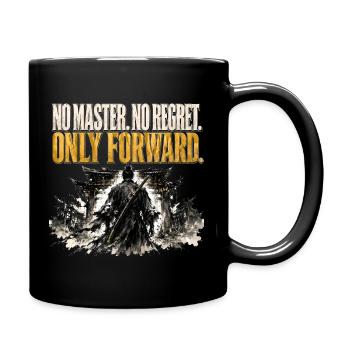 No Master No Regret Only Forward Samurai Shirt - Full Colour Mug - black - Right