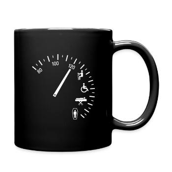 Jauge Humour Santé Minimaliste - Mug uni - noir - Droite