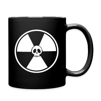 White Nuclear Skull - Full Colour Mug - black - Right