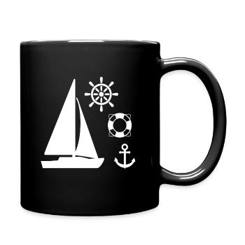 Sail - Full Colour Mug - black - Right
