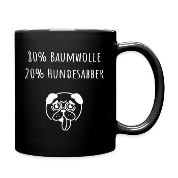 Hundesabber - Tasse einfarbig - Schwarz - Rechts