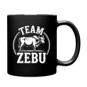 Zebu motif - Full Colour Mug - black - Right