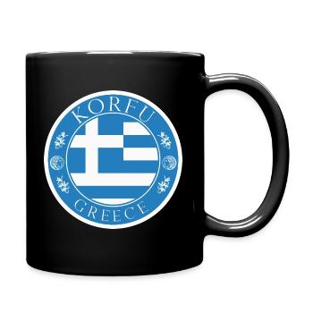 Corfou Grèce – Affiche sur l’île vintage - Mug uni - noir - Droite