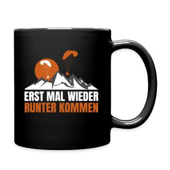 GLEITSCHIRM- RUNTER KOMMEN - Tasse einfarbig - Schwarz - Rechts