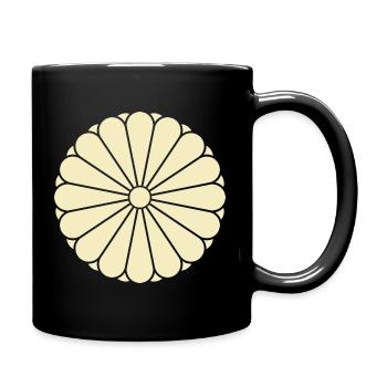 Art Mon Mon Vintage Oriental Jaune Kiku - Mug uni - noir - Droite
