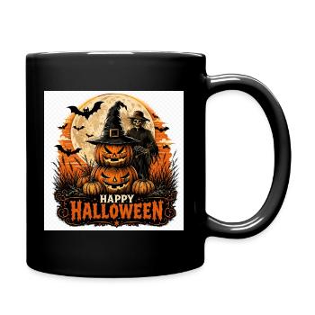 Halloween Night Pumpkins - Full Colour Mug - black - Right