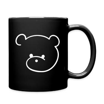 Cute teddy bear with button eyes - Full Colour Mug - black - Right