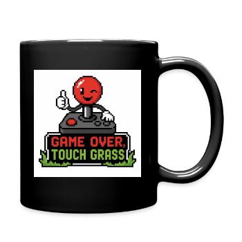 Game Over Touch Grass Pixel - Mug uni - noir - Droite