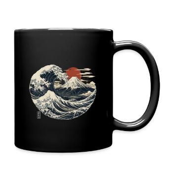 Fujiyama Wave - Full Colour Mug - black - Right