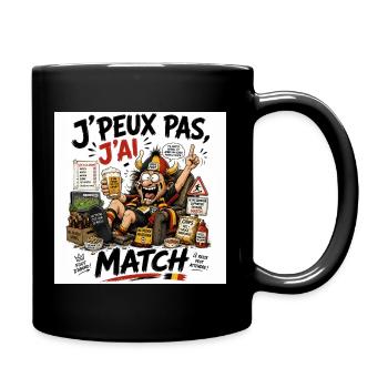J'peux pas j'ai match - Mug uni - noir - Droite